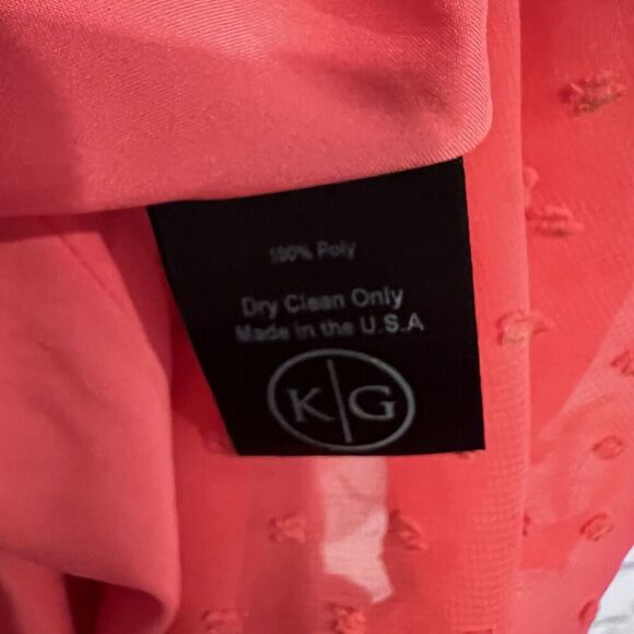 Kimberly Goldson Size XS Lesli Jacquard Long Sleeve Maxi Dress Coral Gold V Neck - Picture 13 of 16